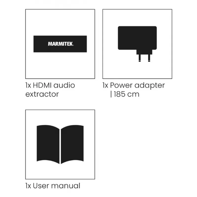 Marmitek Connect AE34 25008496 – HDMI audio ekstraktors ar eARC un 8K atbalstu