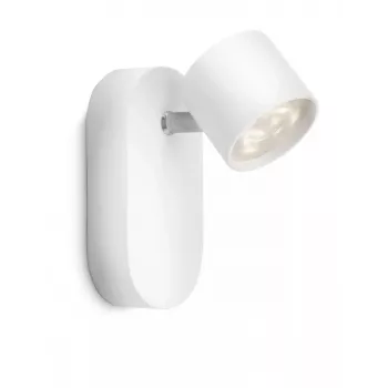 Philips myLiving Star griestu/sienas prožektors 6.5W LED, 1 gaismeklis, 2700K, IP20, balts