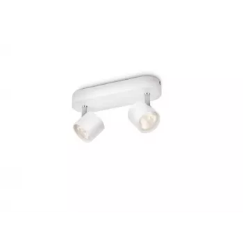 Philips Dimmable LED Star griestu/sienas prožektors 2x 11.5W, silts balts, 2700K, 10000 lm, IP20