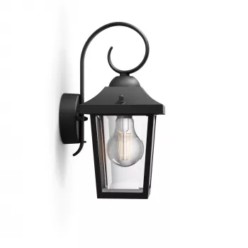 Āra sienas lampa Philips myGarden Buzzard 60W E27 Melns Alumīnijs (bez spuldzes)