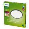 Philips Superslim Griestu Lampas 15W, Melna, Metāls, Plastmasa, IP54, Terasei, Dārzam, II, Mūsdienīga