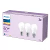 Philips Filament Spuldze Matēta 60W A60 E27 x3, 7 W, 60 W, E27, 806 lm, 15000 h, Silta balta