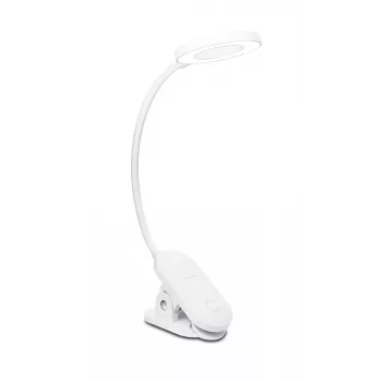 Philips Functional Forys Clip Galda Lampa, Balta, Plastmasa, Guļamistabai, Dzīvojamai Istabai, Birojam, Mūsdienīga, IP20, III