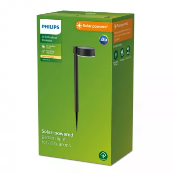 Philips Vynce Ceļa/staba gaismeklis 1.5W, āra, melns, plastmasa, IP44