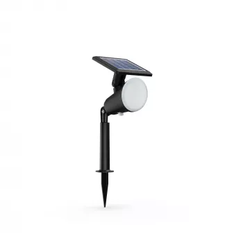 Philips Jivix zemes gaismeklis/ķērpis 1.4W, āra postamenta/staba apgaismojums, melns, plastmasa, IP44, terasei, dārzam, III klase