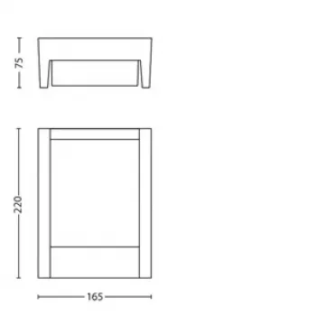 Āra sienas lampa Signify Philips Arbour 3.8W LED antracīts, 220–240V, 1 gaismeklis