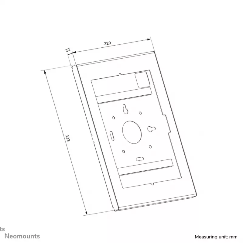 Neomounts WL15-601BL1 – Slēdzams planšetdatora korpuss 10.9–11 collu (25.4–27.9 cm) planšetēm, melns, universāls