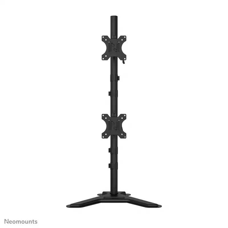 Neomounts divu monitoru statīvs DS45-600BL2V 2 displejiem 10–32 collas, VESA 75x75–100x100, max slodze 9 kg, brīvi stāvošs, melns