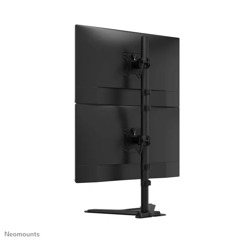 Neomounts divu monitoru statīvs DS45-600BL2V 2 displejiem 10–32 collas, VESA 75x75–100x100, max slodze 9 kg, brīvi stāvošs, melns