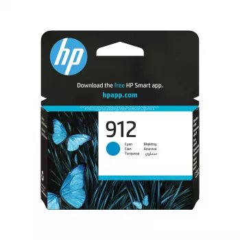 HP 912 Cyan oriģinālā tintes kasetne, ciāna, 1 gab., 315 lapas