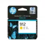 HP 912 Dzeltens oriģināls tintes kasetne, dzeltena, 1 gab., 315 lapas