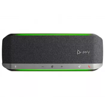 HP Poly Sync 40 USB-A USB-C skaļrunis, sudraba, Windows 10, Windows 11, MacOS, 30 h, RoHS, FCC, CE, 38 mm