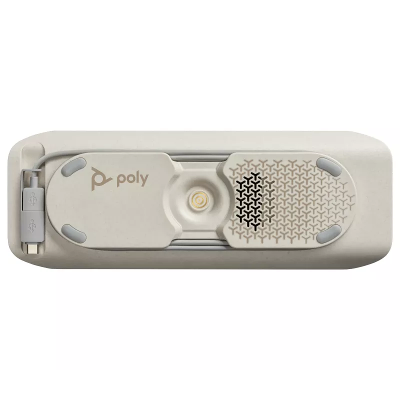 HP Poly Sync 40 USB-A USB-C skaļrunis, sudraba, Windows 10, Windows 11, MacOS, 30 h, RoHS, FCC, CE, 38 mm