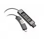 HP Poly DA85 USB uz QD Melns Adapteris TAA