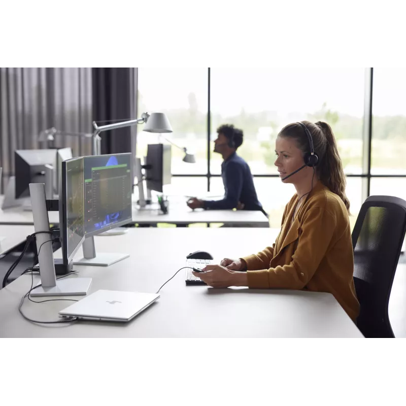 HP Poly EncorePro 525 Microsoft Teams Certified Stereo ar USB-A austiņām