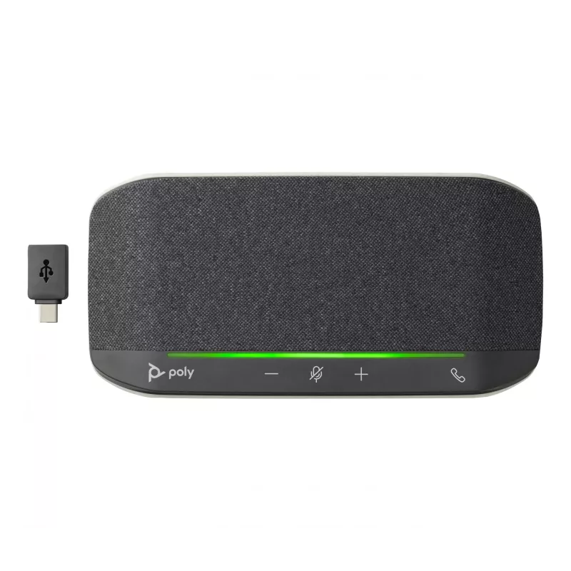 HP Poly Sync 10 USB-A USB-C skaļrunis, sudraba krāsa