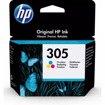 HP 305 oriģinālās tintes kasetnes (ciāna, magenta, dzeltena) – standarta raža