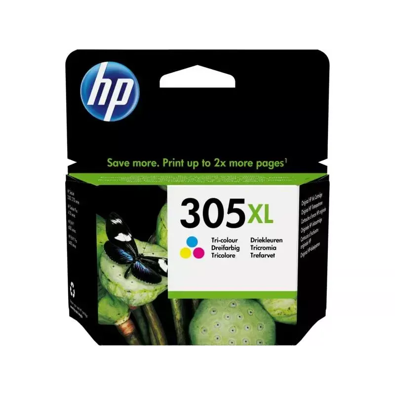 HP 305XL Augstas ražības trīskrāsu oriģinālā tintes kasetne