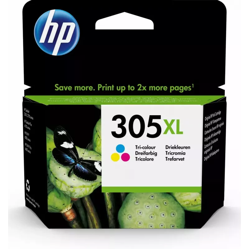 HP 305XL Augstas ražības trīskrāsu oriģinālā tintes kasetne