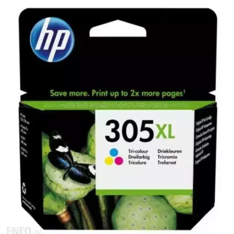 HP 305XL Augstas ražības trīskrāsu oriģinālā tintes kasetne