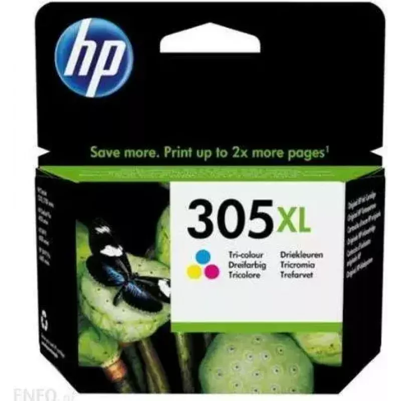 HP 305XL Augstas ražības trīskrāsu oriģinālā tintes kasetne