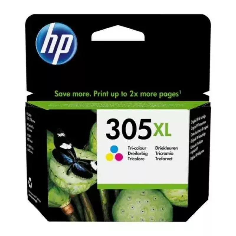 HP 305XL Augstas ražības trīskrāsu oriģinālā tintes kasetne