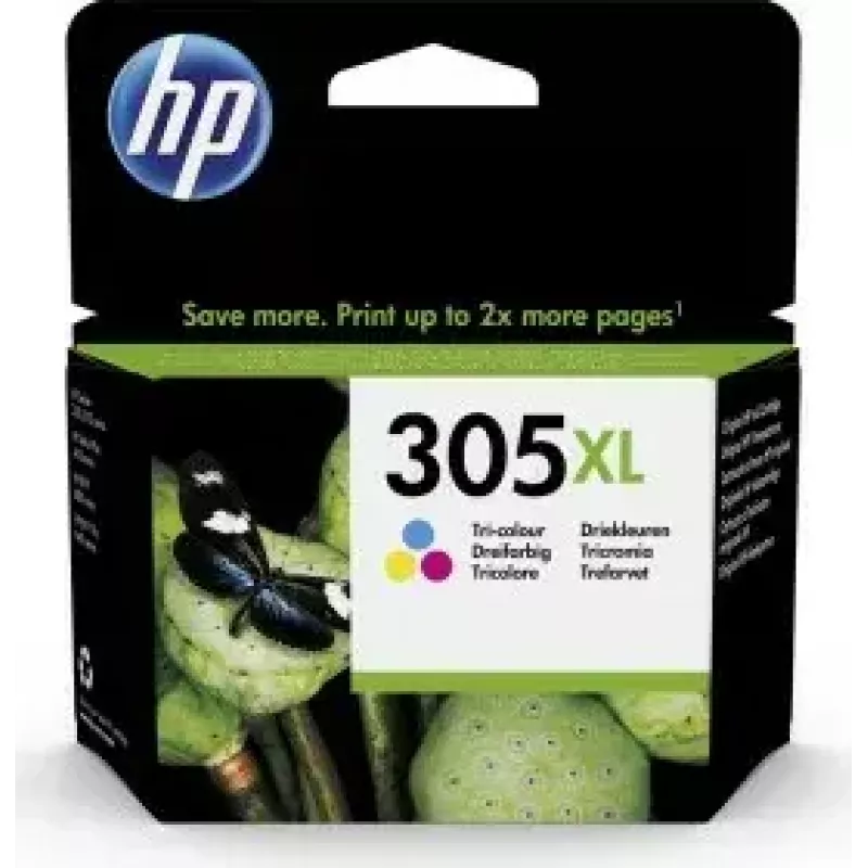 HP 305XL Augstas ražības trīskrāsu oriģinālā tintes kasetne