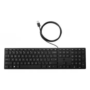 HP Wired Desktop 320K vadu pilnizmēra USB tastatūra, melna, 1.8 m kabelis