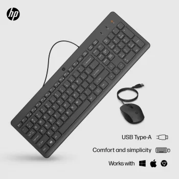 HP 150 vadu pele un tastatūras komplekts USB