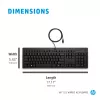 Vadu tastatūra HP 125 Full-size USB Membrāna Melna