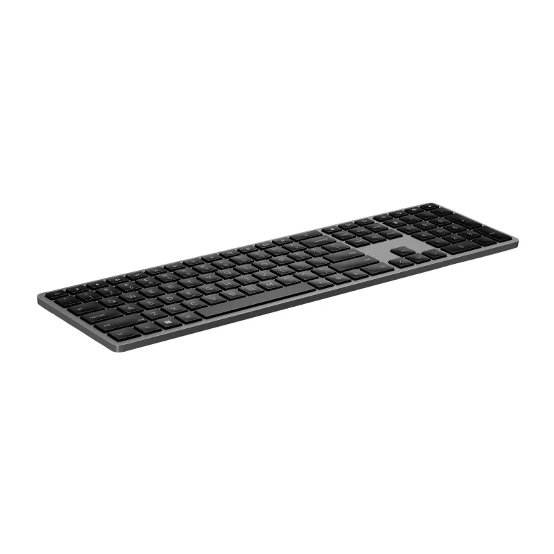 Bezvadu pilnizmēra tastatūra HP 975 — RF bezvadu + Bluetooth, melna, 100% izkārtojums
