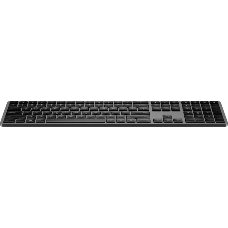 Bezvadu pilnizmēra tastatūra HP 975 — RF bezvadu + Bluetooth, melna, 100% izkārtojums