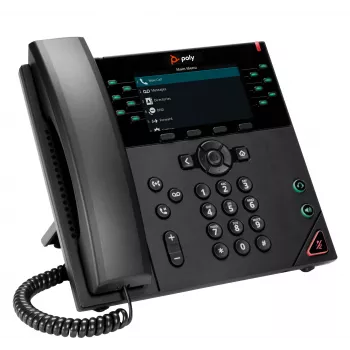 HP Poly VVX 450 12-Līniju IP Telefons ar PoE, Melns