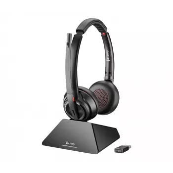 HP Poly Savi 8220 UC Microsoft Teams sertificētas DECT 1880-1900 MHz bezvadu austiņas ar USB-A