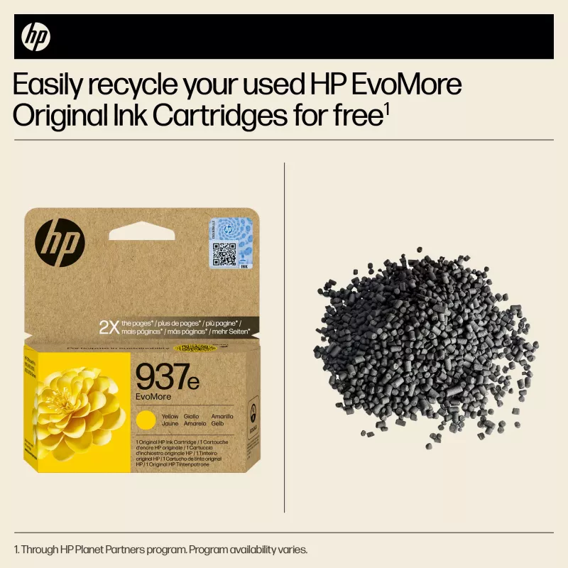 HP 937e EvoMore Yellow oriģinālā tintes kasetne