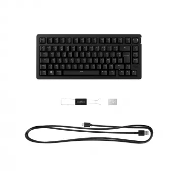 Mehāniskā spēļu tastatūra Kingston (HyperX) Alloy Rise 75 — kompakts 75% izkārtojums, vadu, modelis 7G7A4AA#ABD