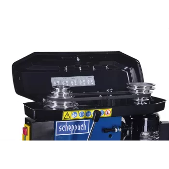 Urbjmāšina galda Scheppach DP16VLS 500W, tērauda korpuss, 230–240V, 2500 RPM, 13 mm patrona, 600×220×435 mm