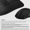 Bezvadu tastatūras un peles komplekts HP 685 Comfort — pilna izmēra izliekta tastatūra, RF bezvadu + Bluetooth, melna, ar peli