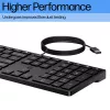 HP Wired Desktop 320K tastatūra, pilna izmēra, USB, membrānas, melna