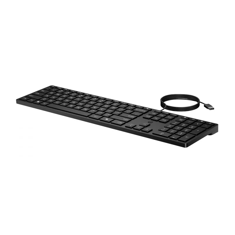 HP Wired Desktop 320K tastatūra, pilna izmēra, USB, membrānas, melna