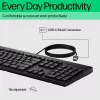 Vadu tastatūra HP 125 G2 — kompakts pilnizmēra izkārtojums ar USB savienojumu