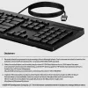Vadu tastatūra HP 125 G2 — kompakts pilnizmēra izkārtojums ar USB savienojumu