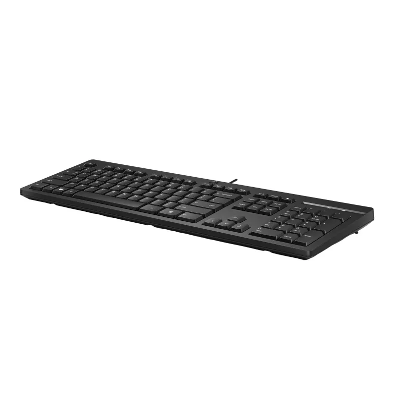 Vadu tastatūra HP 125 G2 — kompakts pilnizmēra izkārtojums ar USB savienojumu