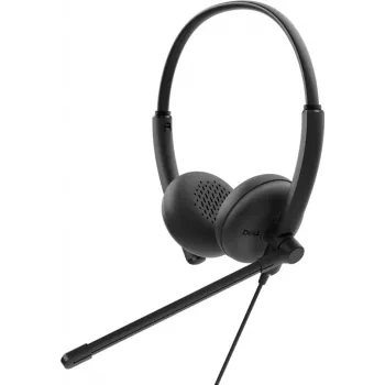 DELL WH125 Austiņas ar mikrofonu Vadu Galvas saite Birojs/Zvanu centrs USB Type-A Melna