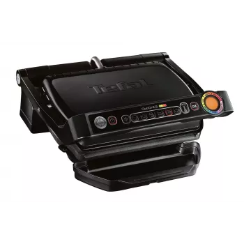 Kontaktgrils Tefal GC7148 — 2000 W, nerūsējošā tērauda korpuss, taisnstūra formas, regulējams termostats, režģa virsma, 365×365×175 mm