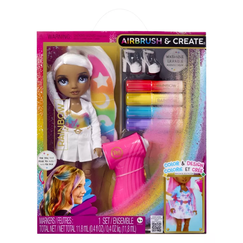 Rainbow High Air Brush & Create modes lelle - Pelēkas acis