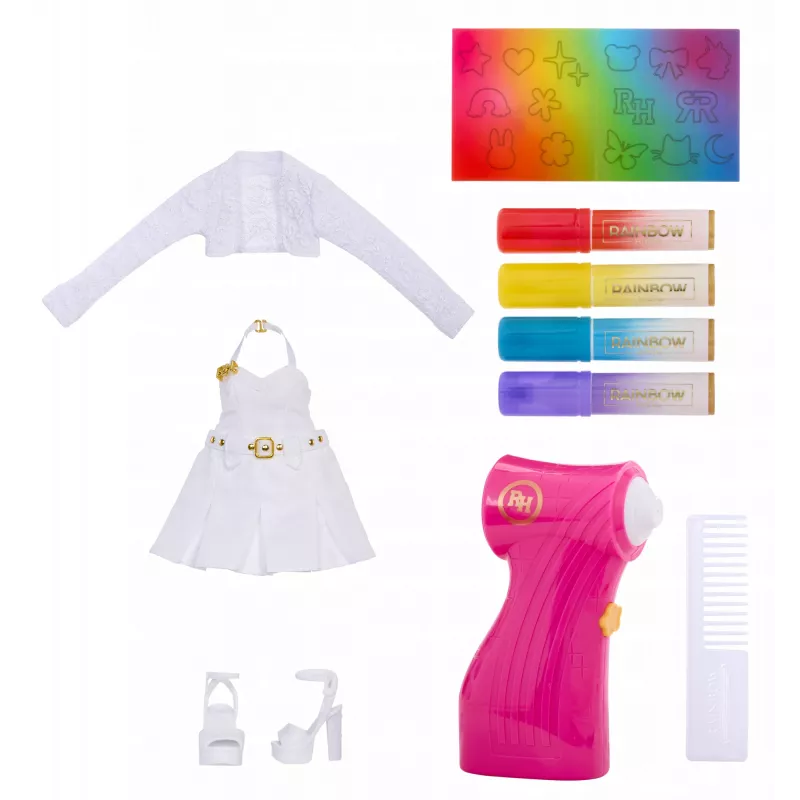 Rainbow High Air Brush & Create modes lelle - Pelēkas acis
