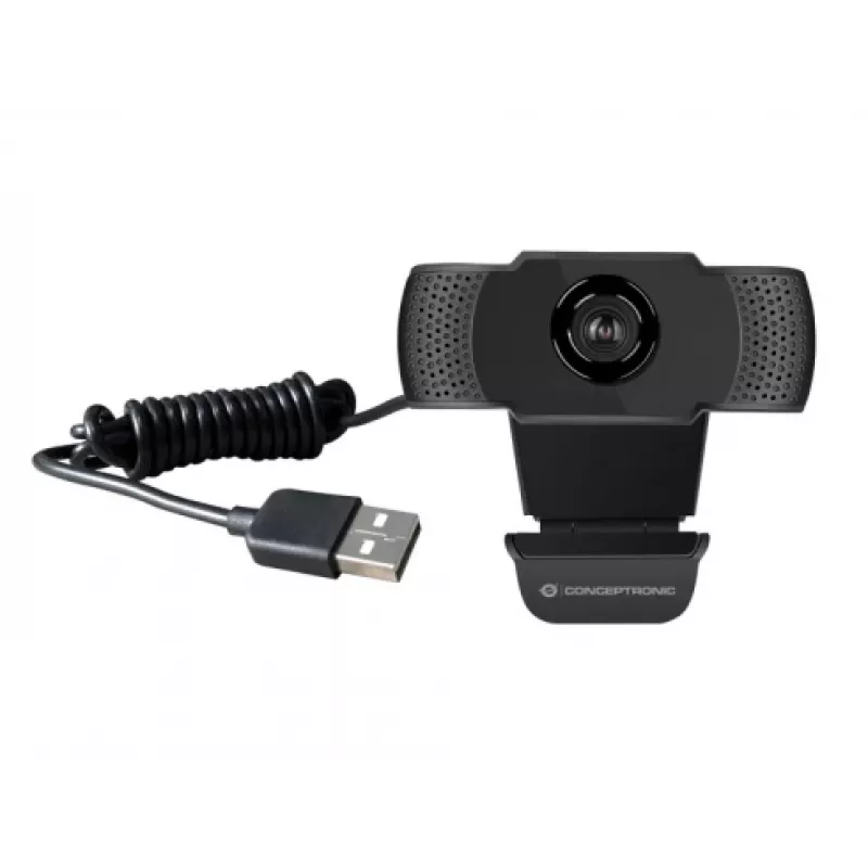 Conceptronic AMDIS 1080P Full HD tīmekļa kamera ar mikrofonu, 2 MP, 1920 x 1080 pikseļi, 30 kadri/s