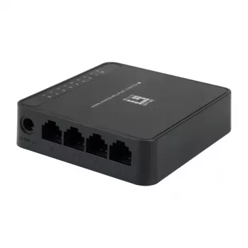 LevelOne FEU-0812 tīkla slēdzis — 8 portu Fast Ethernet (10/100) nekonfigurējams, melns