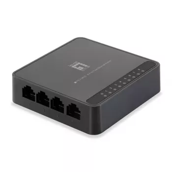 LevelOne FEU-0812 tīkla slēdzis — 8 portu Fast Ethernet (10/100) nekonfigurējams, melns